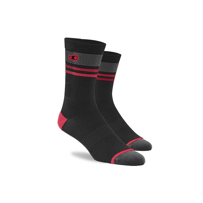 CRANKBROTHERS Icon MTB Sock-black/red/grey L/XL